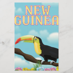 Nieuw-Guinea Toekan reisposter Briefpapier