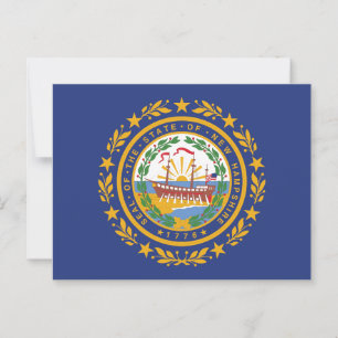 Nieuw-Hampshire Staatsvlag Raleigh Souvenir Briefkaart