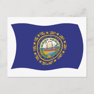 Nieuw-Hampshire Vlag Ansichtkaart Briefkaart