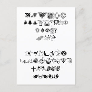 NIEUW HolidayPi BT afbeelding lettertype Briefkaart