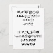 NIEUW HolidayPi BT afbeelding lettertype Briefkaart (Voorkant / Achterkant)