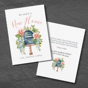 Nieuw Home Adreswijziging Kaart Notitiekaartje