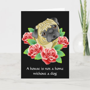 Nieuw Home Gefeliciteerd Kaart - Tattoo Style Pug
