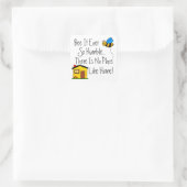 Nieuw Home Vastgoed Bee Vierkante Sticker (Tas)
