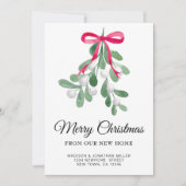 Nieuw Home Vrolijk Kerstfeest Verhuizen Aankondiging (Voorkant)