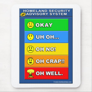 Nieuw Homeland Security Advies Systeem - Grappig Muismat