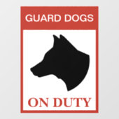 NIEUW! Honden in dienst — waarschuwingsbord Raamsticker (Vel)