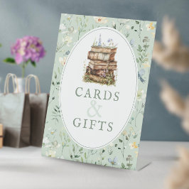 Nieuw hoofdstuk baby shower wildflower kaarten & g reclamebord met voetstuk