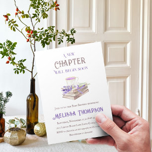 Nieuw Hoofdstuk Begin Lavendel Bruiloft Boek Baby  Kaart