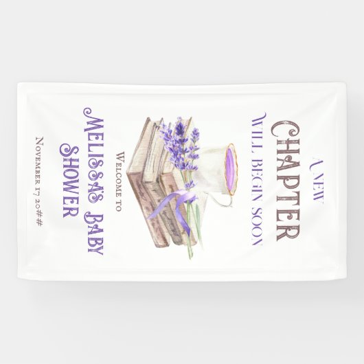 Nieuw Hoofdstuk Begin met het Baby shower van het Spandoek (Horizontaal)