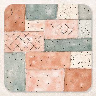 Nieuw hoofdstuk begint Baby shower Storybook Vierkante Kartonnen Onderzetter