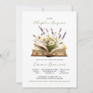 Nieuw Hoofdstuk Begint Boek Wilde Bloemen Baby Sho Kaart