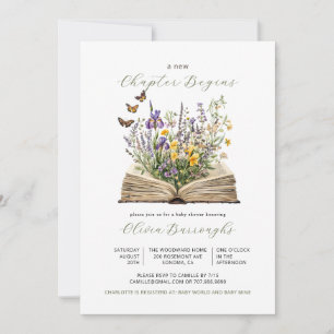 Nieuw Hoofdstuk Begint Boek Wilde Bloemen Baby Sho Kaart