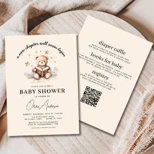 Nieuw hoofdstuk begint in één Beer Baby shower Kaart