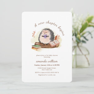 Nieuw Hoofdstuk Begint Jungle Egel Baby Shower Kaart