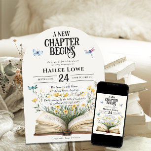 Nieuw hoofdstuk begint met Baby shower  Wildflower Kaart