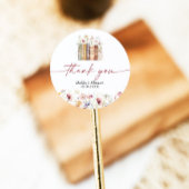 Nieuw hoofdstuk begint Wildflower Vrijgezellenfees Ronde Sticker