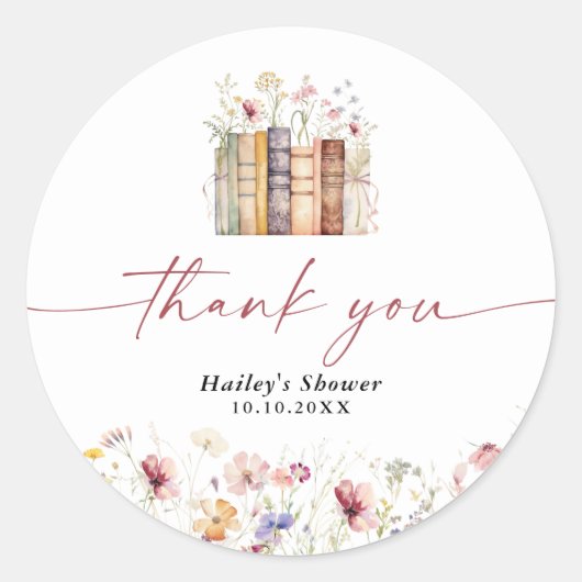 Nieuw hoofdstuk begint Wildflower Vrijgezellenfees Ronde Sticker (Voorkant)