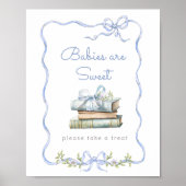 Nieuw Hoofdstuk Blauwe lint Baby's zijn lief Poster (Voorkant)