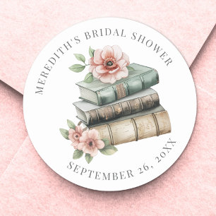 Nieuw Hoofdstuk Bloemenboek Bruidsuitvaart Ronde Sticker