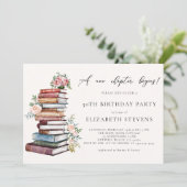 Nieuw hoofdstuk Boekenliefhebber Boekenworm volwas Kaart (Staand voorkant)