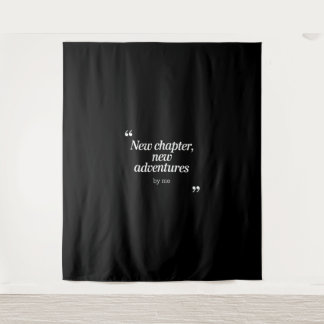 Nieuw hoofdstuk, nieuw avonturen ontwerp door mij wandkleed