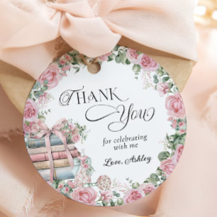 Nieuw Hoofdstuk Sprookjesboek Bloemen Baby Shower Bedankjes Labels