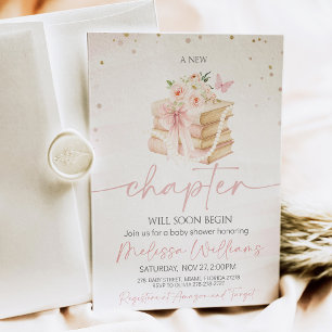 Nieuw Hoofdstuk wilde bloemen vlinders Baby Show Kaart