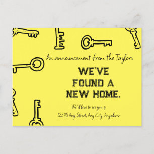 Nieuw hoofdthema Aankondiging thuis Briefkaart