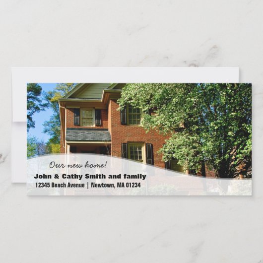 Nieuw huis! Adreswijziging Aangepaste fotokaarten Aankondiging (Voorkant)