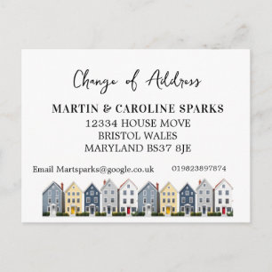 Nieuw huis Adreswijziging nieuw huis we zijn verhu Aankondigingskaart