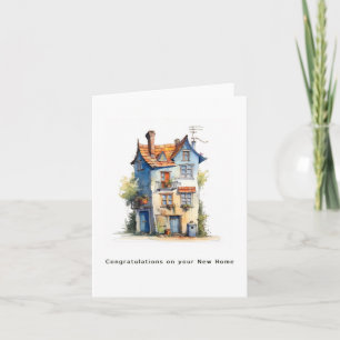 Nieuw huis kaart, felicitaties, nieuwe huis kaart