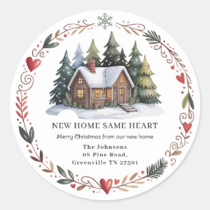 Nieuw Huis Retouradres Kerst sticker