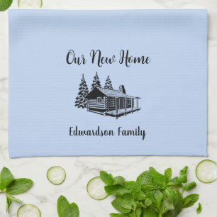 Nieuw huis verhuizen naar nieuw huis familienaam theedoek