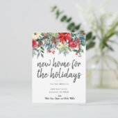 Nieuw huis voor de feestdagen Bewegende Aankondigi Uitnodiging Briefkaart (Staand voorkant)