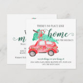 Nieuw huis voor de kerstboom Feestdagen verhuizen Aankondiging (Voorkant / Achterkant)