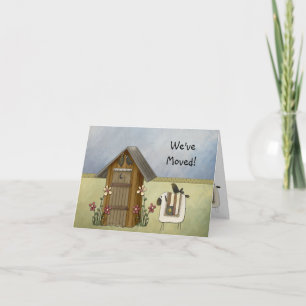 Nieuw huis We hebben Country Crows Outthouse verpl Aankondiging