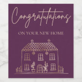 Nieuw Huis Wijnfles Etiket (Enkel label)