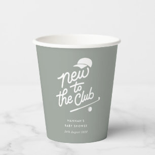 Nieuw in de Club Golf Baby Shower Papieren Bekers