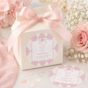 Nieuw in de Club Meisje Roze Golf Baby Shower Ronde Sticker
