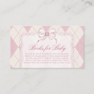 Nieuw in de Club Roze Golf Boeken Voor Baby Shower Informatiekaartje