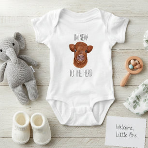 Nieuw in de Koe van de Herd Hoogland Calf Baby Romper