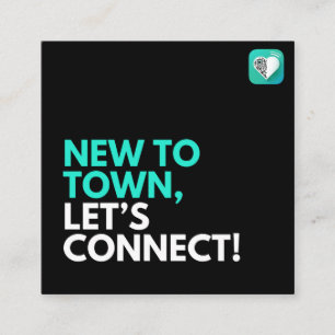 NIEUW IN DE STAD, LETS CONNECT VIERKANTE VISITEKAARTJE