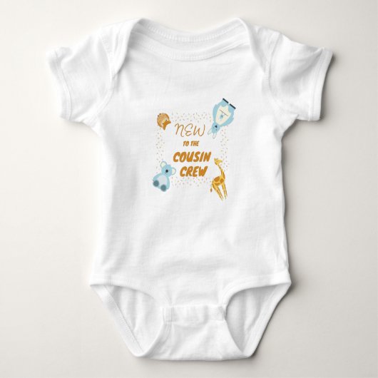 Nieuw in het babypak van de Neef Crew Romper (Voorkant)