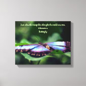 Nieuw Inspirerend citaat beginnings Butterfly Canvas Afdruk (Voorkant)