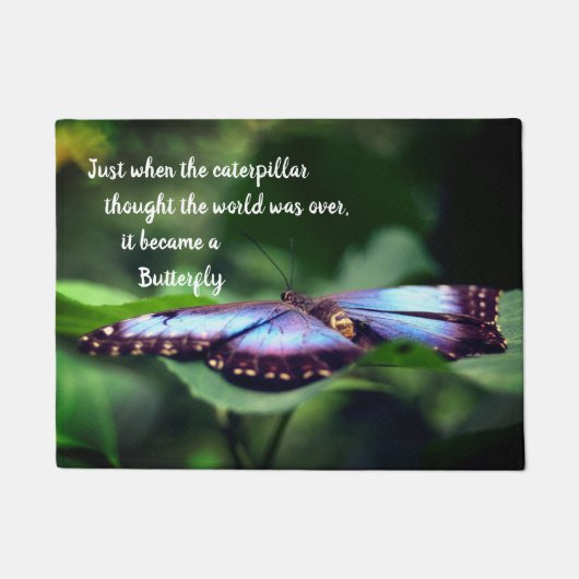 Nieuw Inspirerend citaat beginnings Butterfly Deurmat (Voorkant)