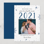 nieuw jaar 2021 bekendmaking baby sneeuwvlok schat feestdagenkaart (Voorkant / Achterkant)