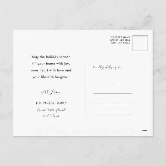 NIEUW JAAR BEKIJKEN | Minimale moderne scriptfoto Feestdagenkaart (Achterkant)