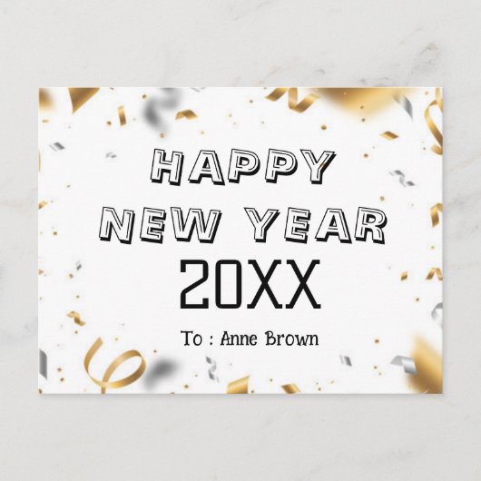 Nieuw jaar Briefkaart (Voorkant)