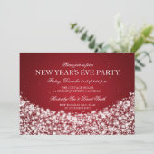 Nieuw jaar Champagne Sparkles Red Kaart (Staand voorkant)